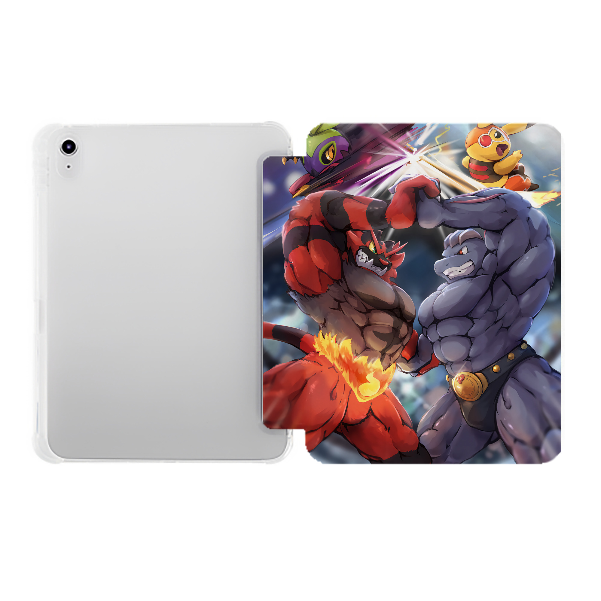（画像用） ポケットモンスター Pokémon IPad ケース ペン収納付き 三つ折りスタンド PUレザー×シリコン 対応機種9.5/10.5/10.9インチ